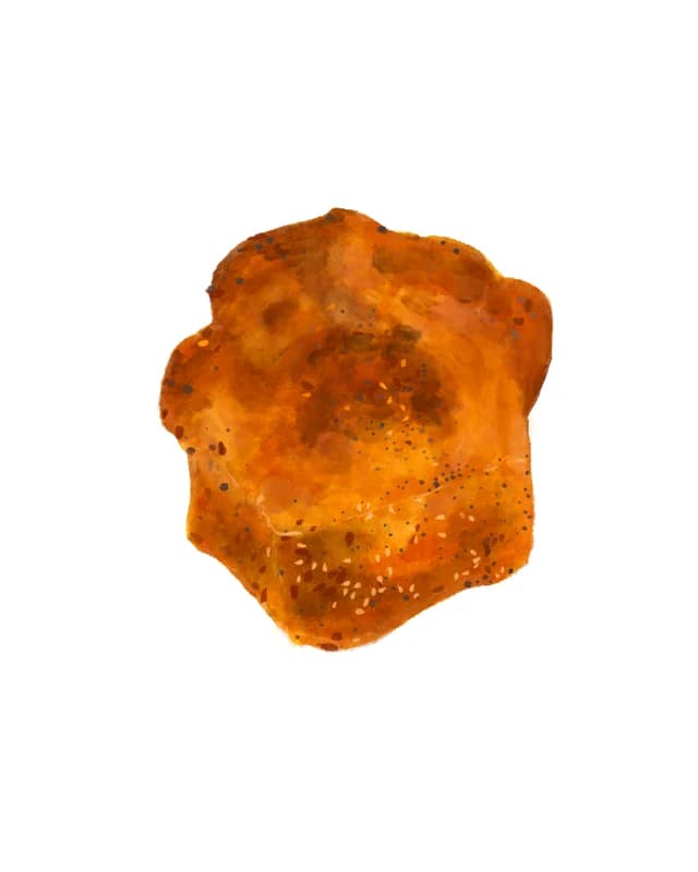 Illustration of a golden-brown baked pastry