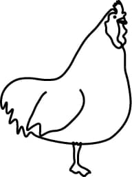 Line icon of a rooster