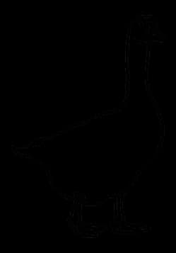 Line icon of a goose