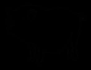 Line icon of a pig