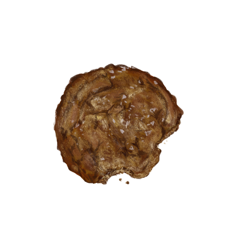 An illustrated frosted bun