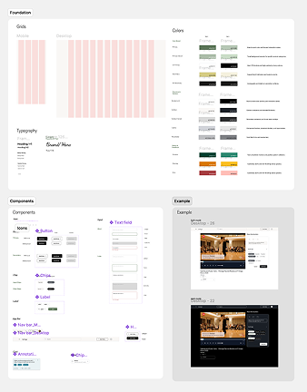 Tanmigo design system tokens for color, type, and spacing